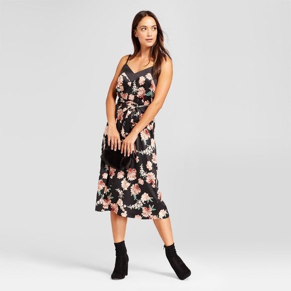 a new day black floral dress